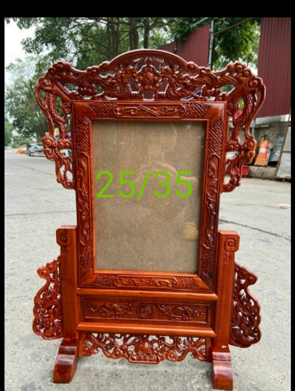 Khung ảnh thờ bằng gỗ hương kt lồng ảnh 25×35cm