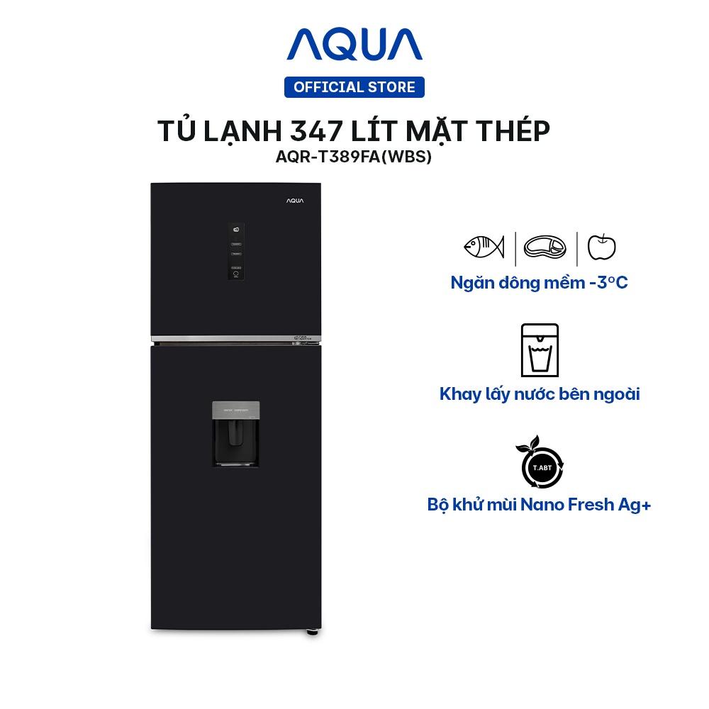 Tủ lạnh ngăn đông trên Aqua 347 Lít AQR-T389FA(WBS) - Hàng chính hãng - Chỉ giao HCM, Hà Nội, Đà Nẵng, Hải Phòng, Bình Dương, Đồng Nai, Cần Thơ