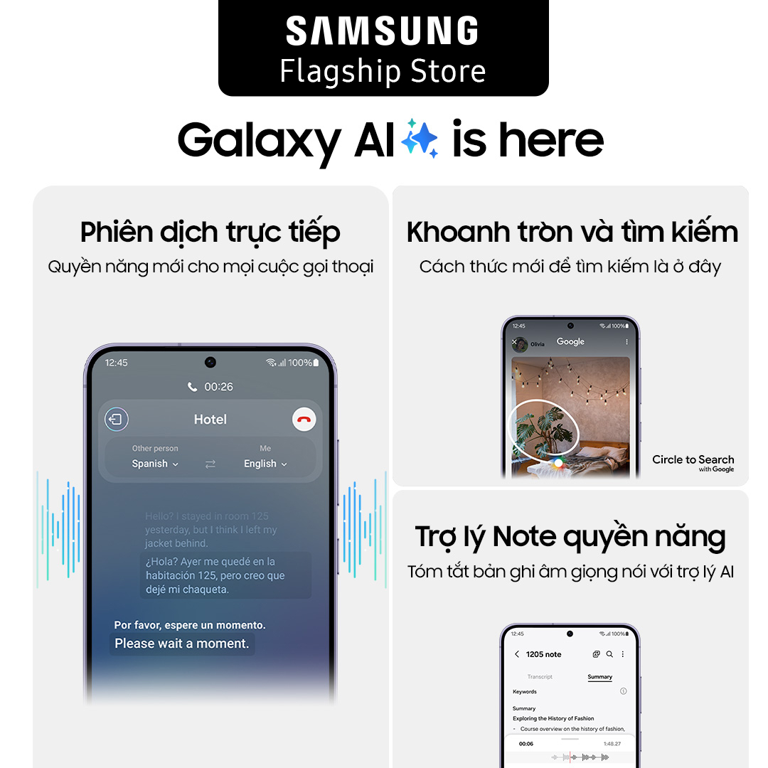 Điện thoại Samsung Galaxy S24 8GB/512GB - Độc quyền Online - Hàng chính hãng