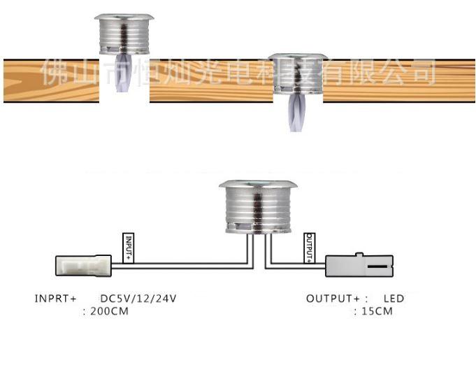 Công tắc cảm ứng chạm lắp tủ bếp bật tắt đèn led 12V 24V 36W công tắc cảm ứng chạm