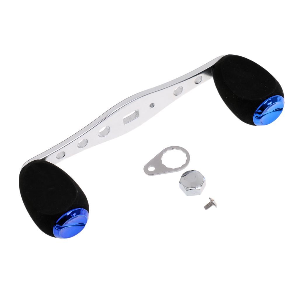 2pcs Aluminum Alloy Fishing Reel Handle For Baitcasting Reels Outdoor Blue