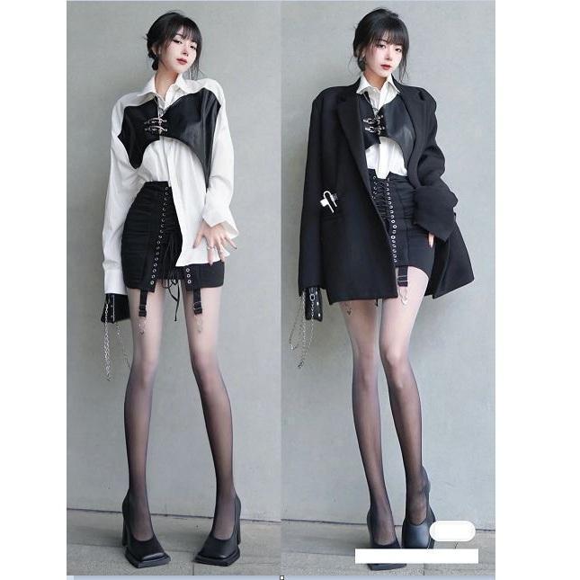 Quần tất/vớ quần siêumỏng đổi màu/hai màu Gradient Phong Cách Lolita Sành.điệu, cá tính cho nữ, phối đồ cựcđẹp