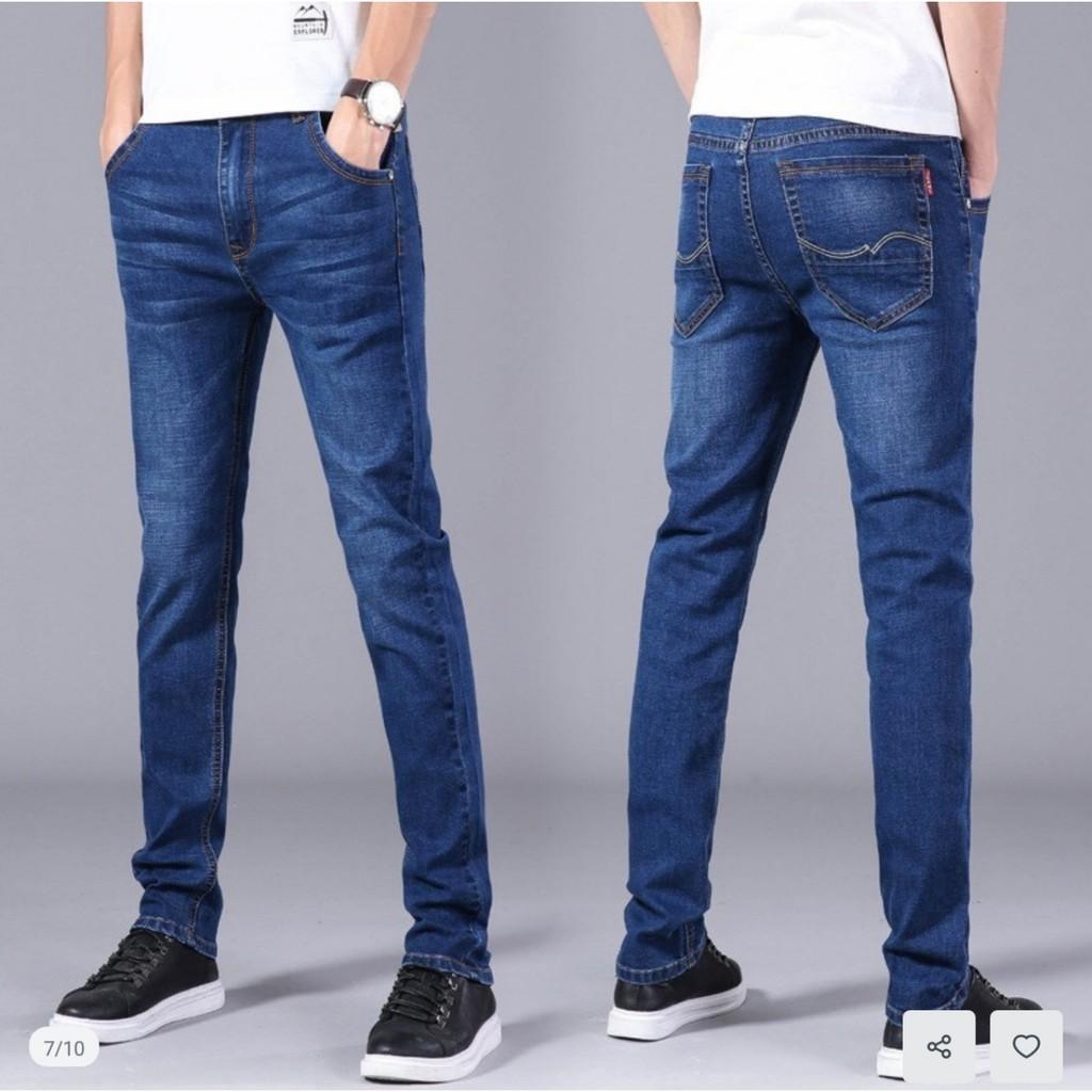 Quần jean nam co giãn ống suôn cao cấp 4 màu