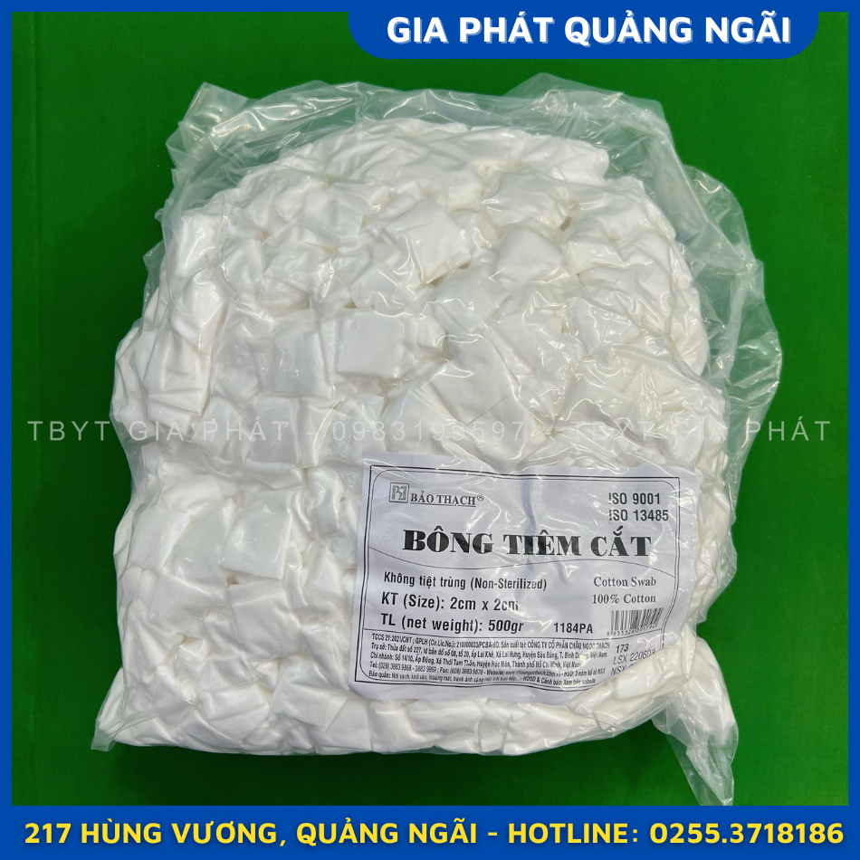BÔNG TIÊM CẮT 2x2CM BẢO THẠCH