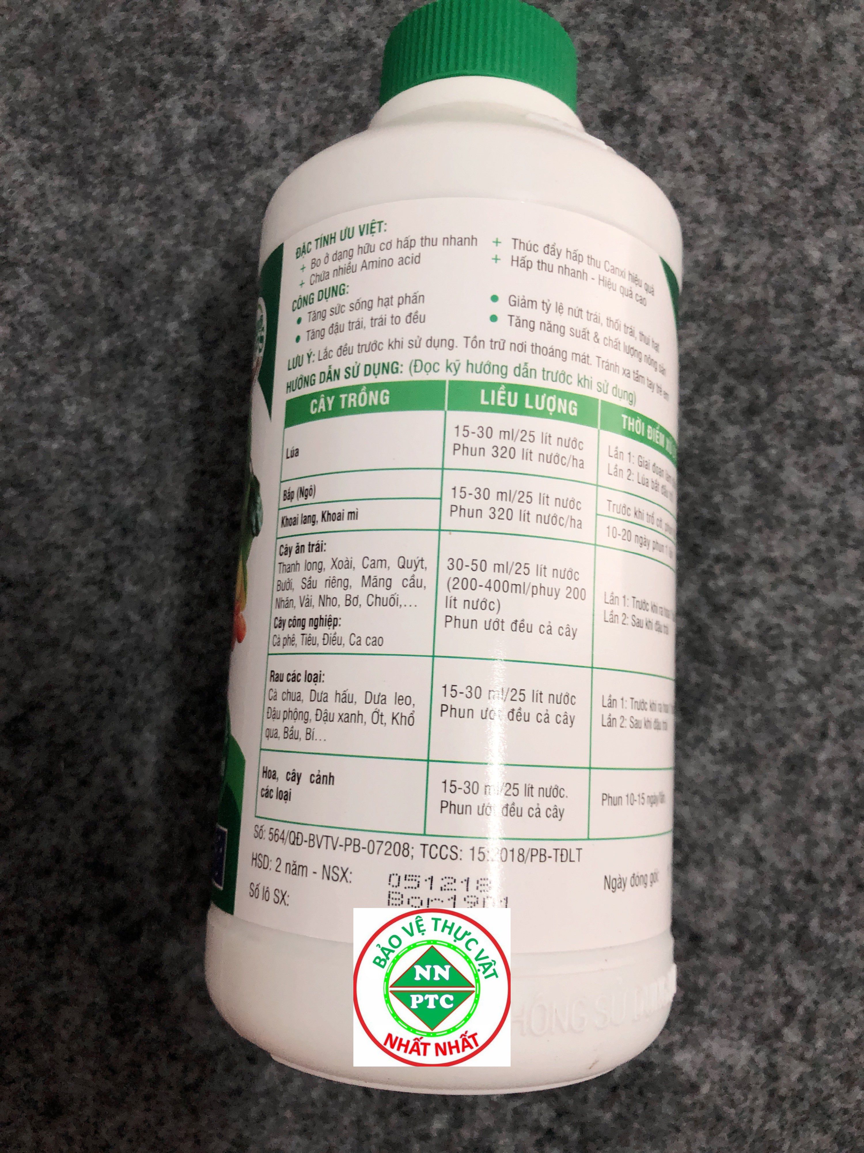Phân Bón Lá Khoáng Hữu Cơ Hi-Boron 7-14