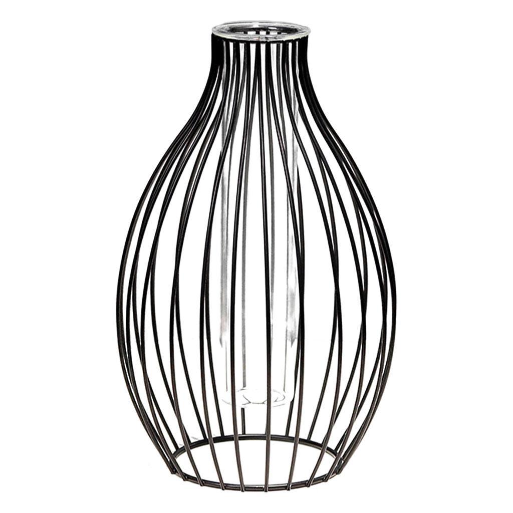 Iron Art Flower Vase Metal Frame Plant Holder Home Decor