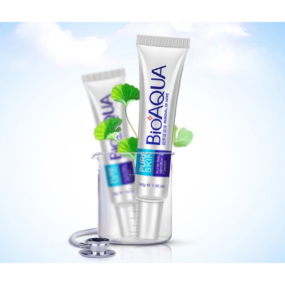 Kem Hỗ Trợ Giảm Mụn Trứng Cá , Hết Sẹo, Sưng Đỏ BIOAQUA Pure Skin