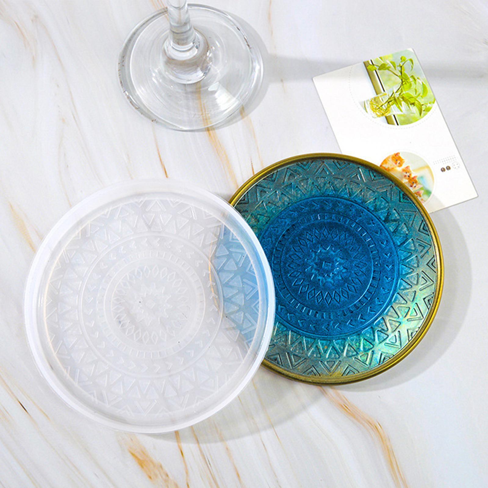 2 Pack Resin Coaster Molds, Resin Casting Round Geode Coaster Silicone Molds for Epoxy Resin
