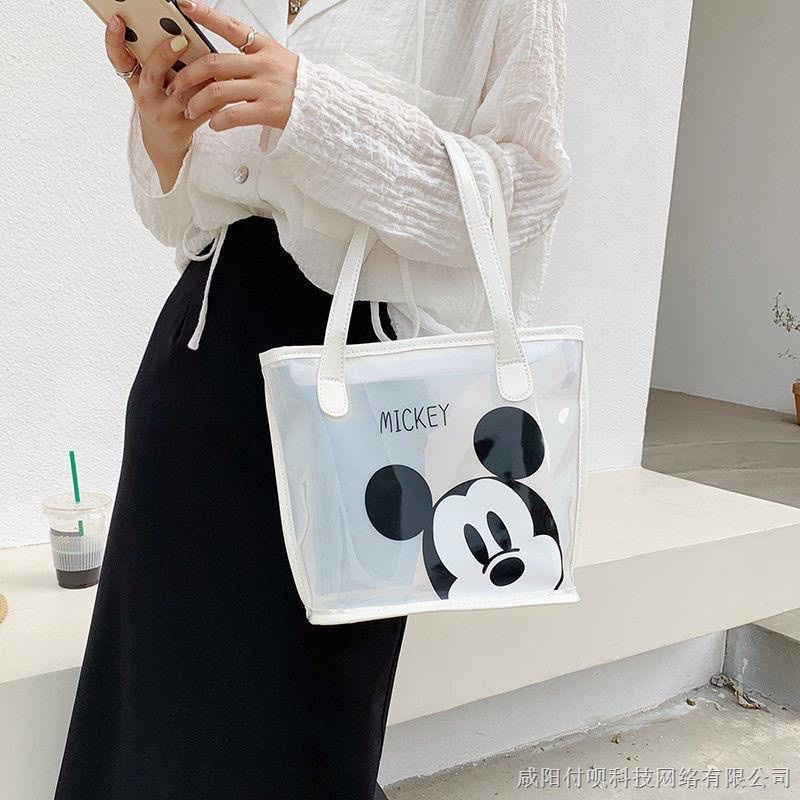 Túi Xách Nhựa Trong Suốt In Hình Chuột Mickey Dễ Thương Dành Cho Nữ - HT