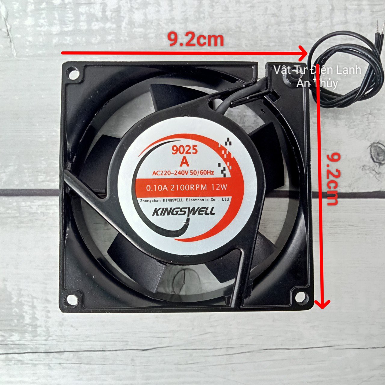 Quạt tủ lạnh bằng sắt 2 dây kích thước 9.2cm x 9.2cm 220V