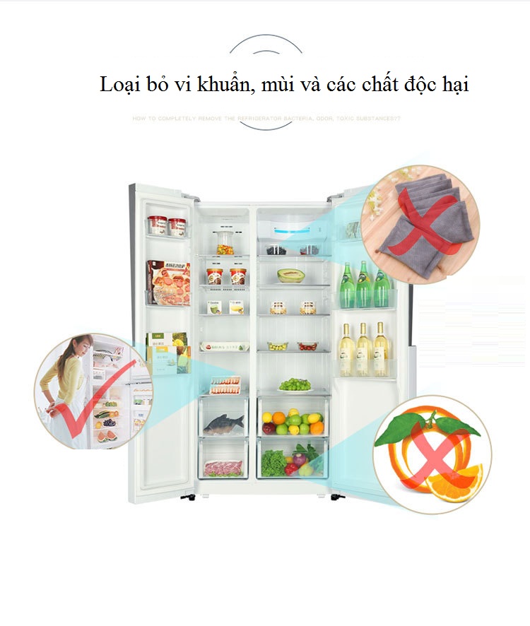 Máy Khử Mùi Tủ Lạnh Có Thể Sạc Lại Tiện Dụng Cho Nhà Bếp Ôt Tủ Giày, Tủ Quần Áo