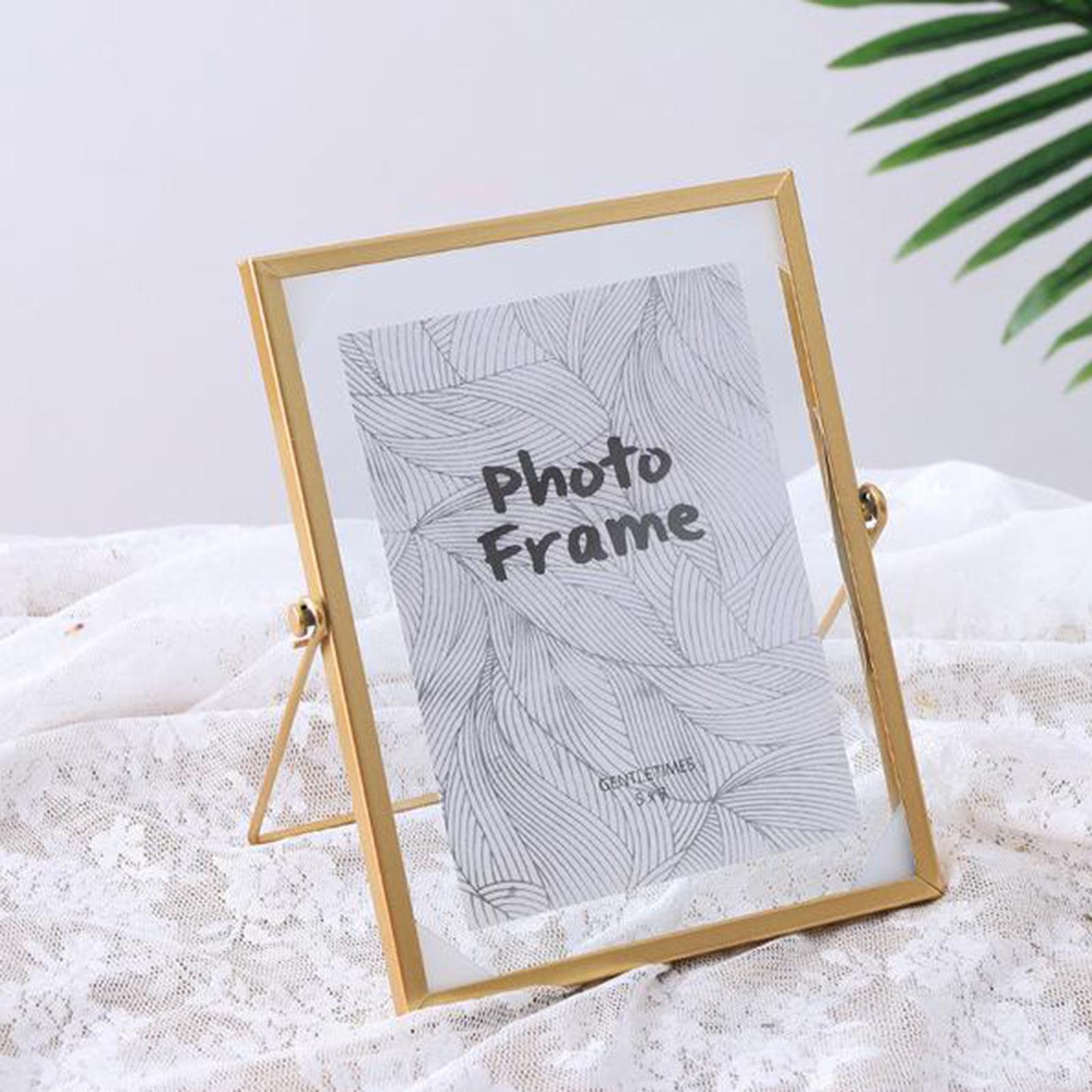 Glass Picture Frame Display Rack Living Room 4 inch