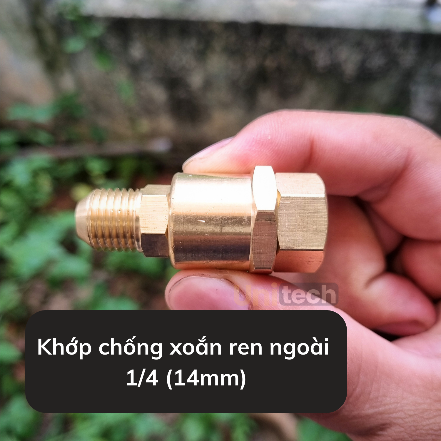 Khớp xoay chống xoắn dây phun xịt của máy rửa xe cao áp - Ren trong 14mm ngoài 14mm