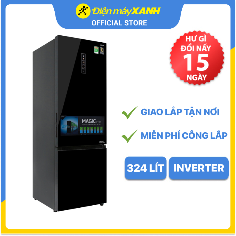 Tủ Lạnh Inverter Aqua AQR-IG378EB-GB (324L) - Hàng chính hãng