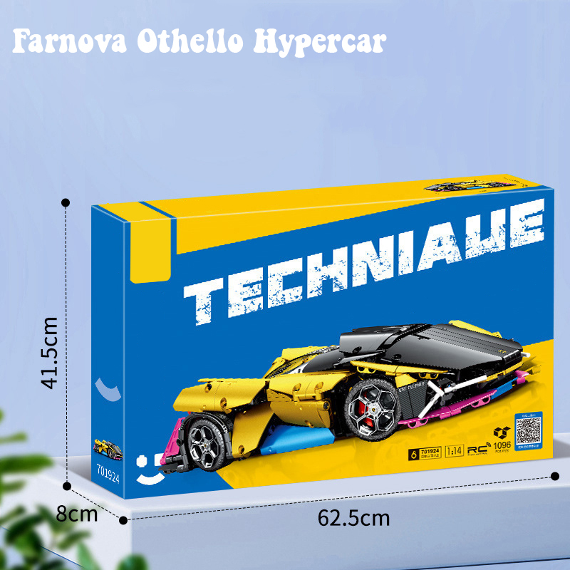 Đồ Chơi Lắp Ráp Xếp Hình Siêu Xe Điều Khiển Từ Xa Farnova Othello Hypercar 701924 Với 1096 Mảnh Chi Tiết