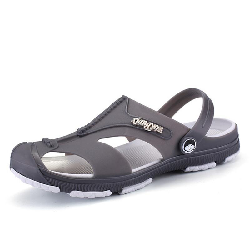 Dép mùa hè mát mẻ đàn ông Giày đi bộ ngoài trời thoáng khí Color: Blue Shoe Size: 45