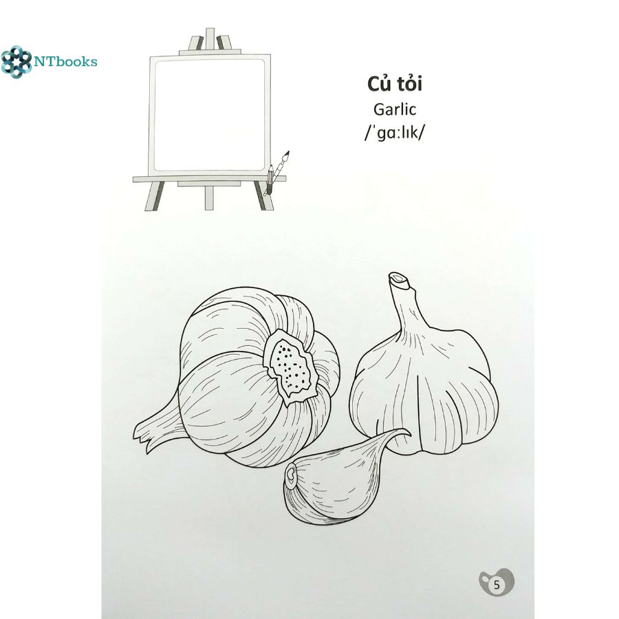 Sách Tô Màu Chúng Mình Tập Làm Họa Sĩ - Rau Củ Quả