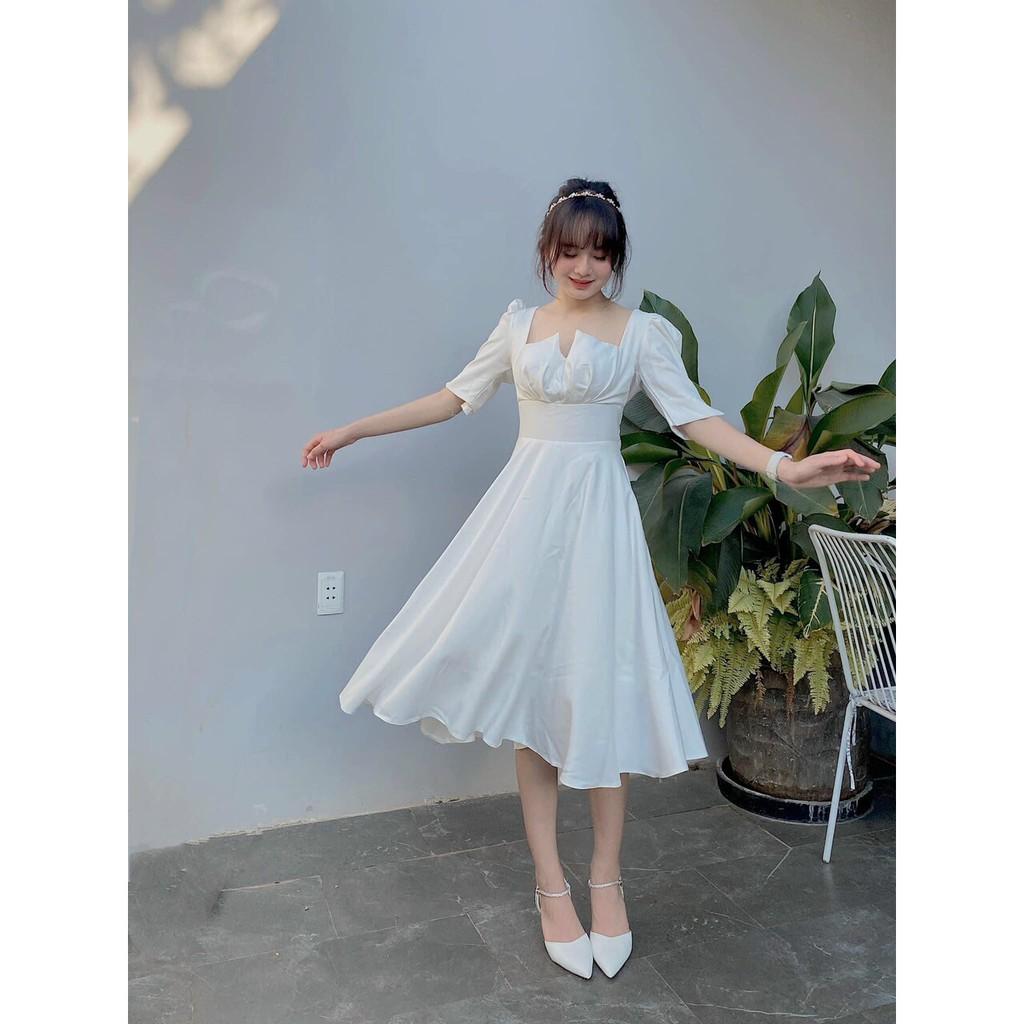 Váy đầm xòe tay lỡ thời trang dạ hội dự tiệc công sở