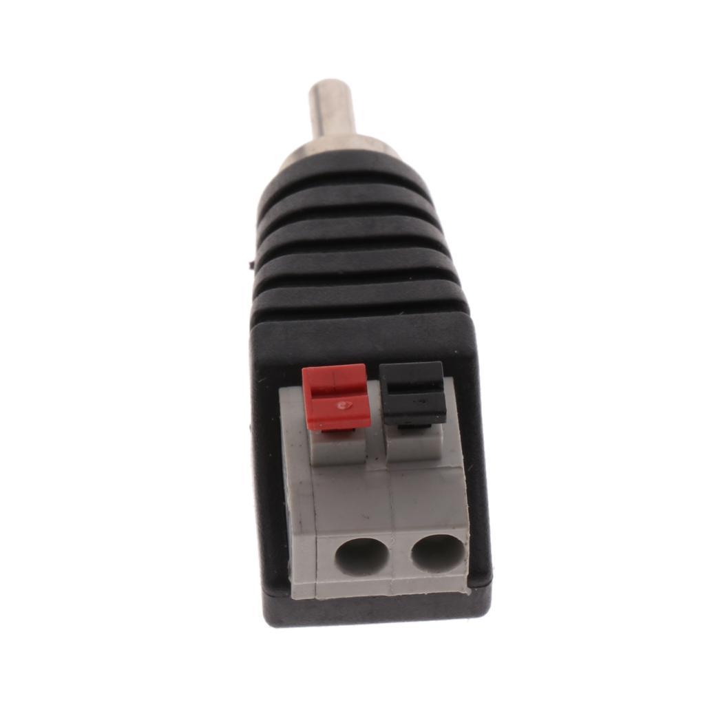 3pcs Phono RCA Male To Female Plug TO AV Screw Terminal Video AV Aapter