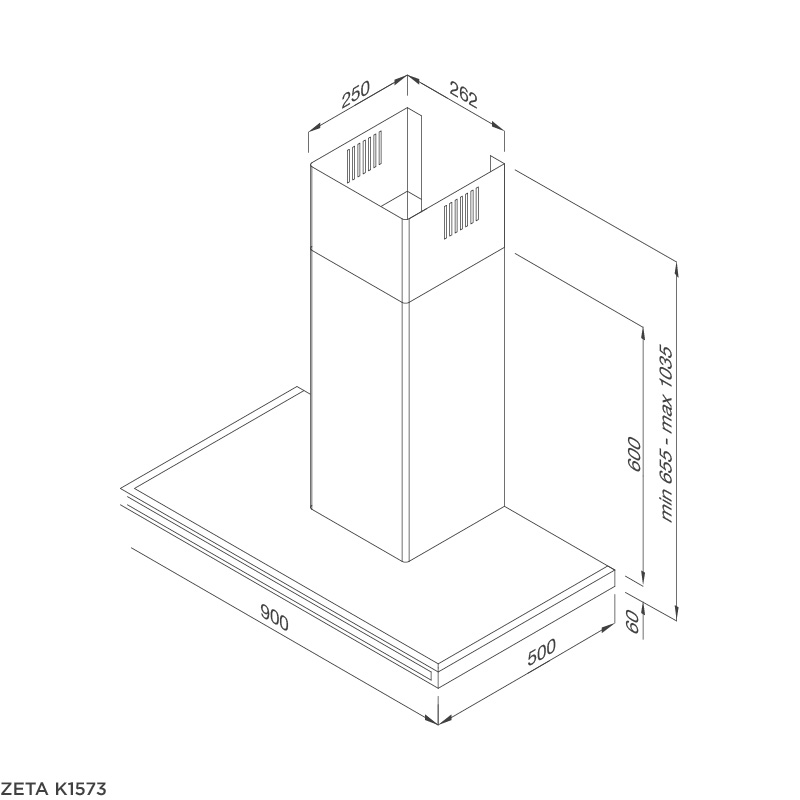 Máy hút khói khử mùi ZETA K1573 - Tặng Bộ đồ dùng nhà bếp 5 món MJA-1495 + Chảo không dính SA-02 - Hàng chính hãng