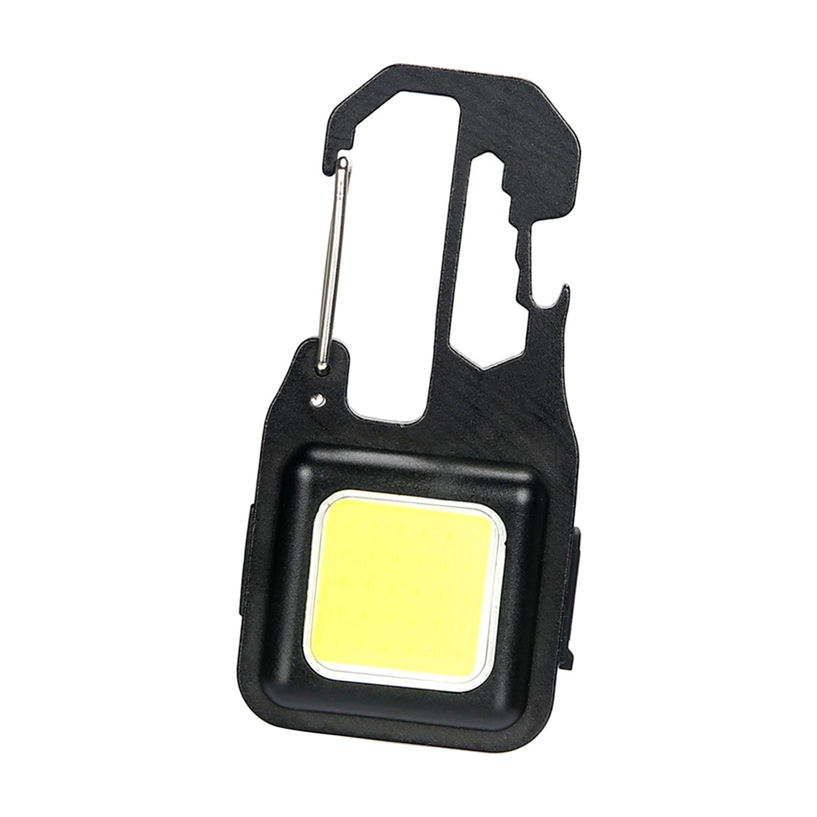 Portable COB flashlights Bottle Opener Keychain Magnet Base Camping Lamp