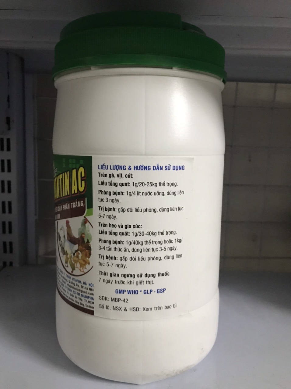 Amoxtin AC/amoxcolis 50/amox 50 (100g-vitapha) dùng cho chó, mèo, gia súc, gia cầm