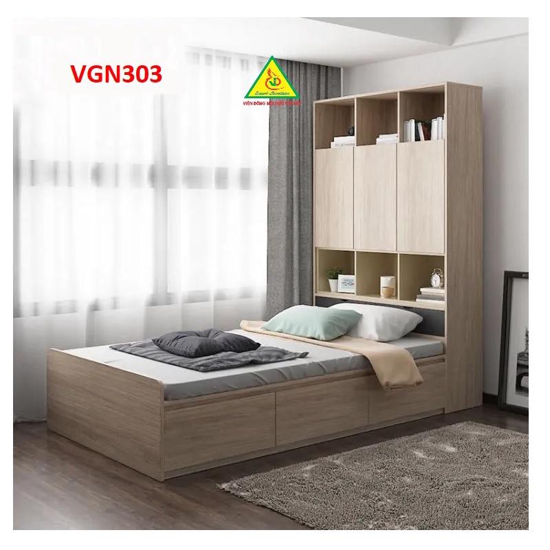 Giường ngủ đơn giản theo phong cách hiện đại VGN303 - Nội thất lắp ráp Viendong Adv