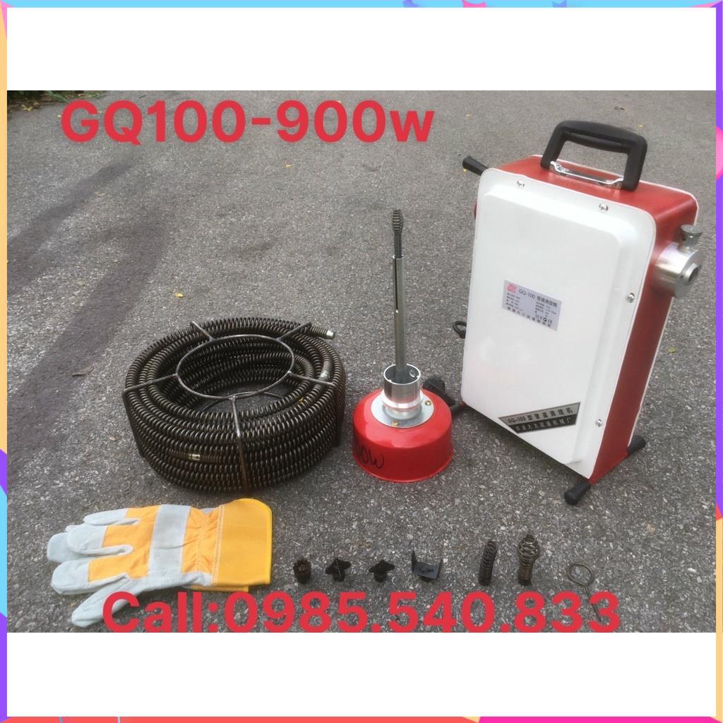 Máy thông cống GQ-100 -900w 1.Đặc điểm: Máy thông cống GQ-100: động cơ máy tạo ra mô men xoắn và chuyền chuyển động xoay