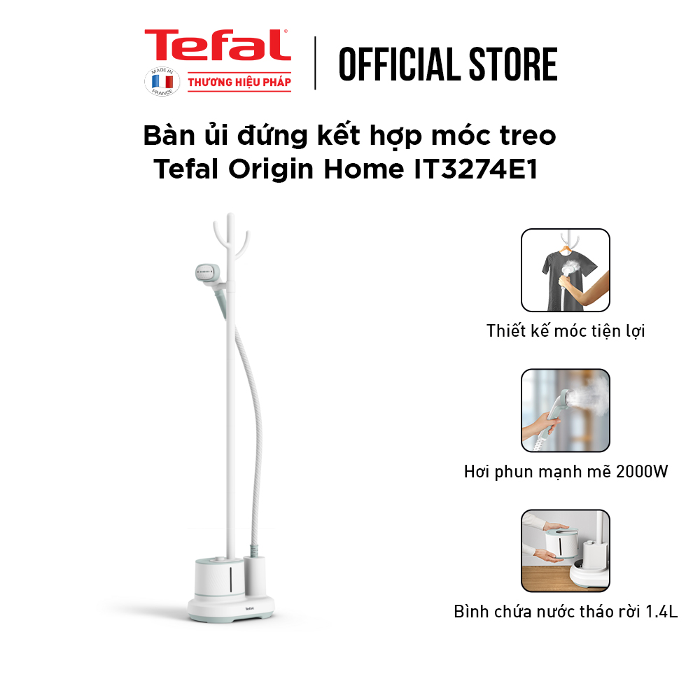 Bàn ủi đứng kết hợp móc treo Tefal Origin Home - Hàng chính hãng