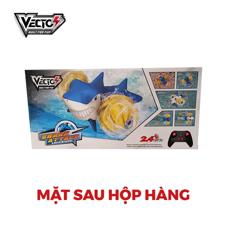 Đồ chơi xe cá mập bơi trong nước chạy trên cạn VECTO