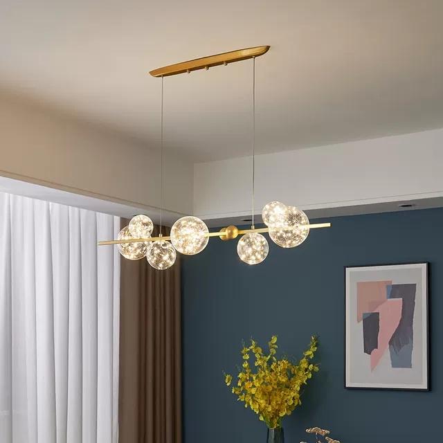 Đèn thả quả tròn 8 bóng ,đèn thả bàn ăn, đèn decor