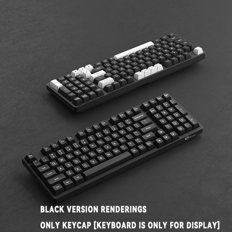 Bộ nút bàn phím cơ AKKO SAL màu trắng / đen bằng ABS chụp kép thông dụng