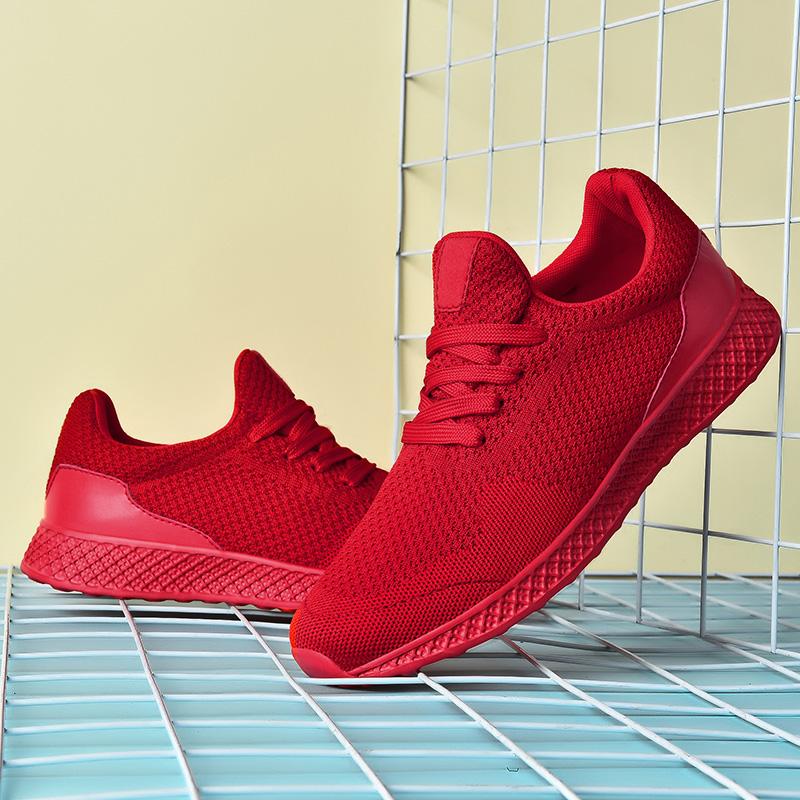 Giày chạy bộ cực nhẹ cho nam giới MESH MESH HAINERS CASUAL Tất cả giày thể thao màu xám đen cộng với thể thao thể thao kích thước Color: Black Shoe Size: 44