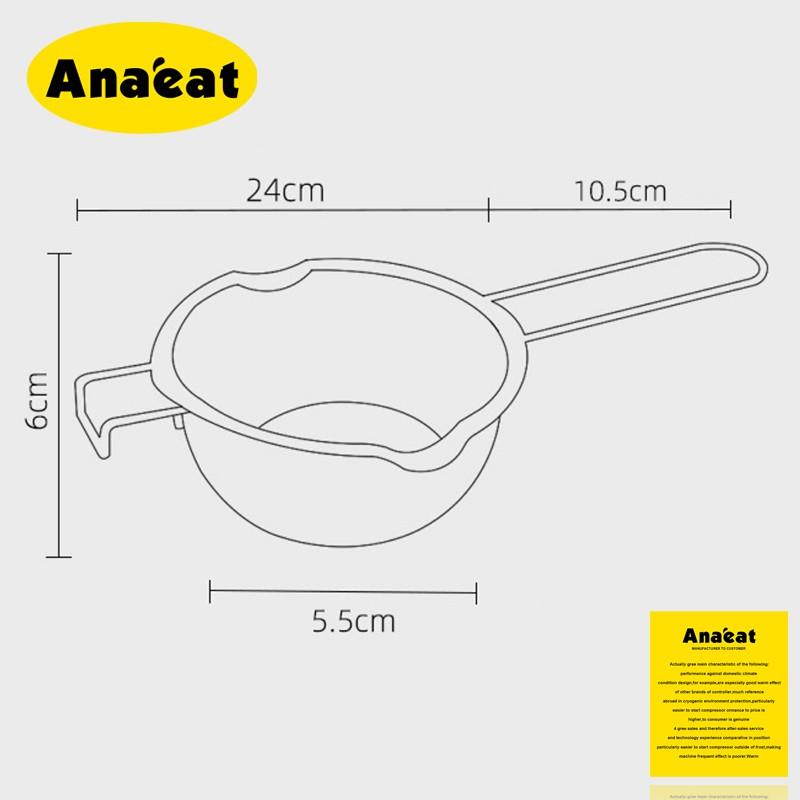 Nồi Nấu Chảy ANAEAT Bằng Thép Không Gỉ Tay Cầm Dài Để Nấu Sô Cô La/ Bơ/ Sáp/ Xà Phòng