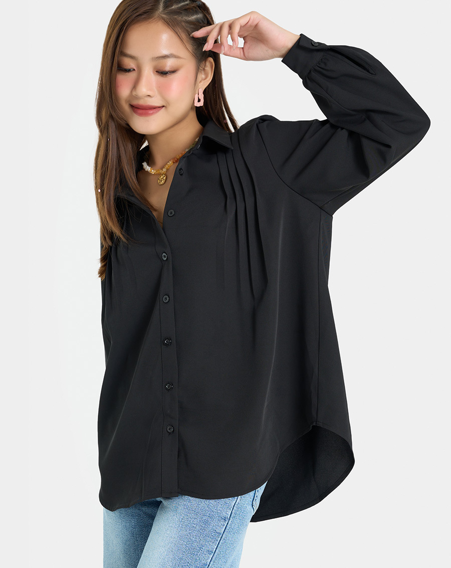 Áo Sơmi Nữ Thời Trang JUNO Dáng Oversized JNASM017