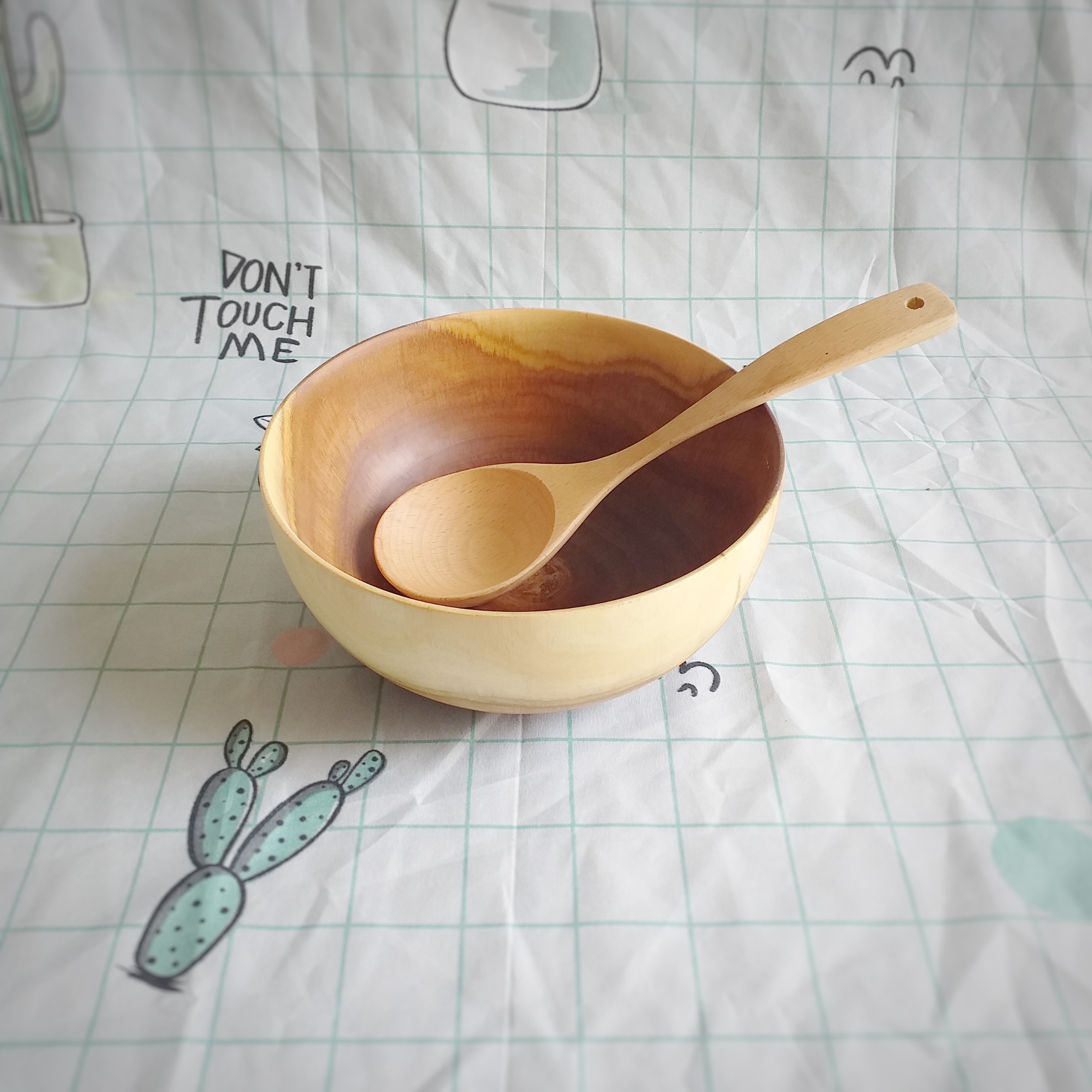 Muôi canh tròn lớn gỗ beech