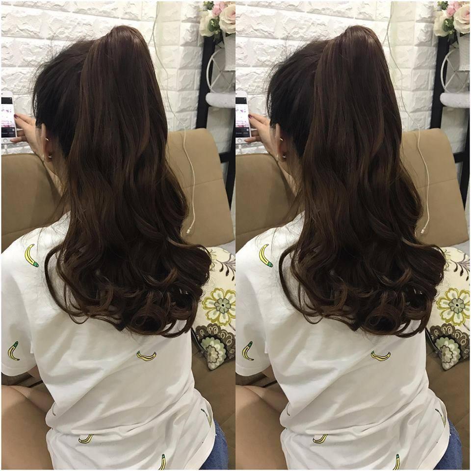 TÓC GIẢ NGOẠM XOĂN LỬNG CHO NỮ DÀI 45-50CM CAO CẤP
