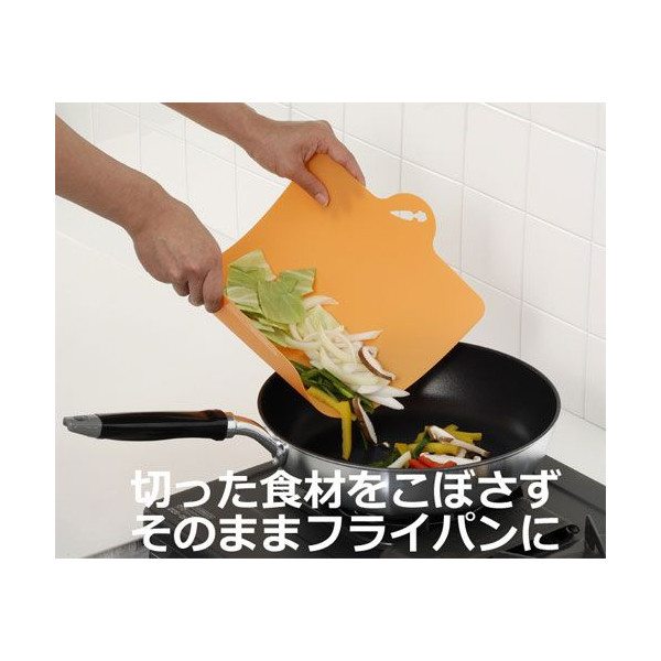 Combo Dao nhà bếp Inox có lỗ + Thớt nhựa dẻo nội địa Nhật Bản