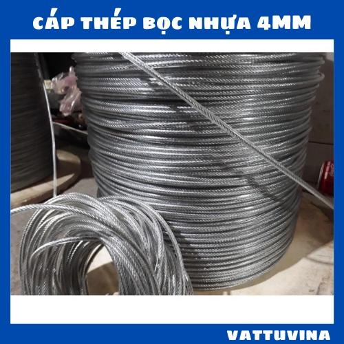 Cáp Thép Bọc Nhựa D4mm  tính theo mét
