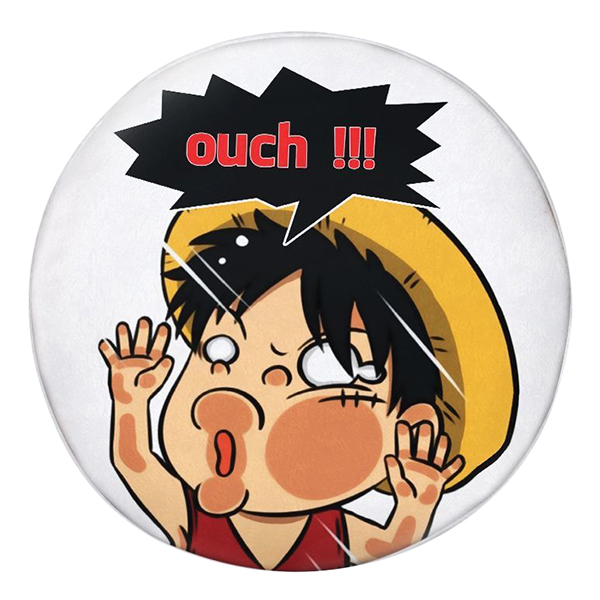 Gối tròn Luffy bẹo má - GOFU024