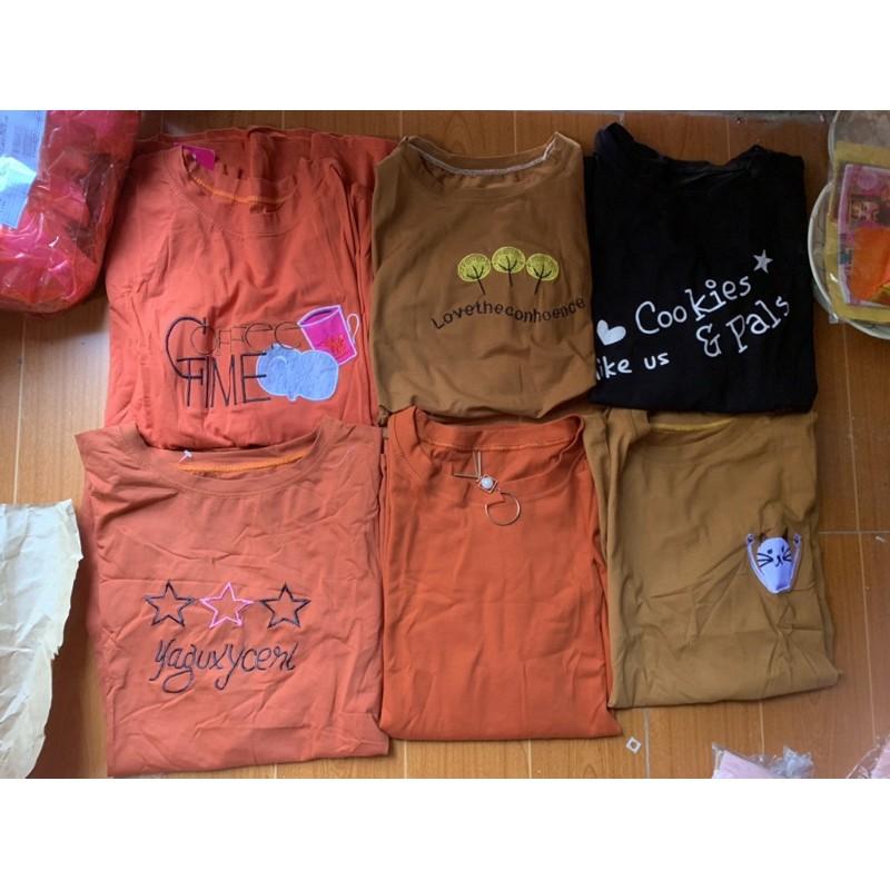 XẢ SỐC Áo bầu cotton dài tay hàng new ghi chú màu