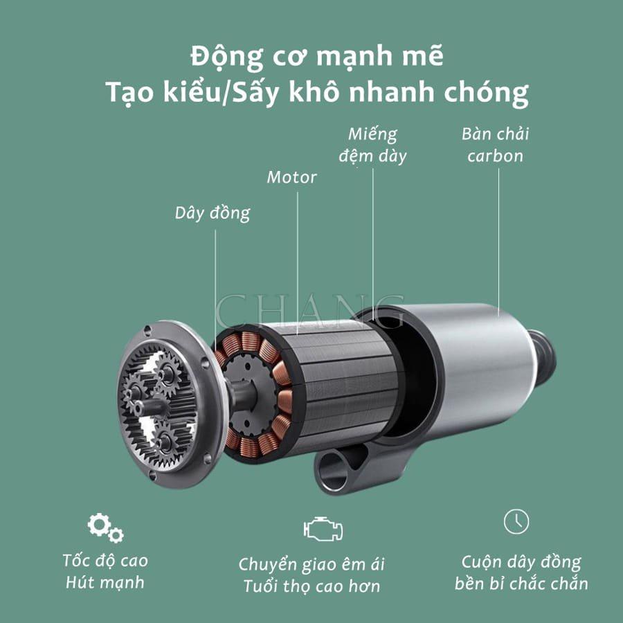 Máy Sấy Tóc 2 Chiều Nóng Lạnh Công Suất Lớn 2000W, Đầu Sấy Tạo Kiểu Đa Năng Chăm Sóc Tóc Chuẩn Salon