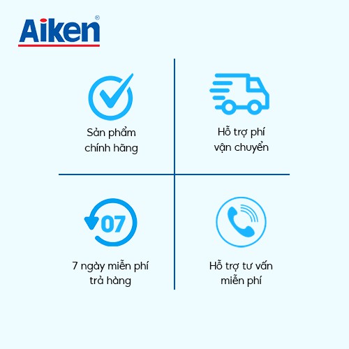 Combo 2 Xịt diệt khuẩn tay Aiken 60ml