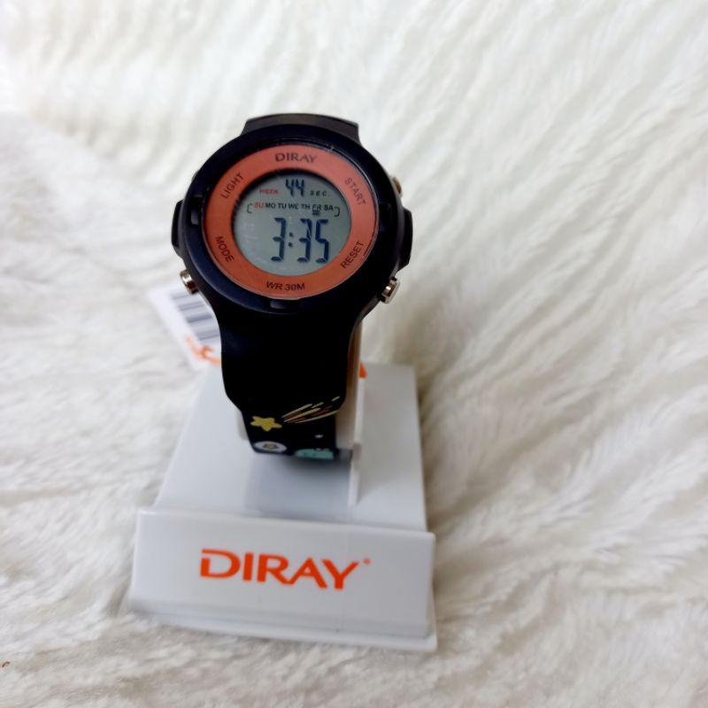 Đồng hồ điện tử trẻ em Diray bền đẹp, dây silicon màu hồng- đen- xanh, hàng hãng có bảo hành