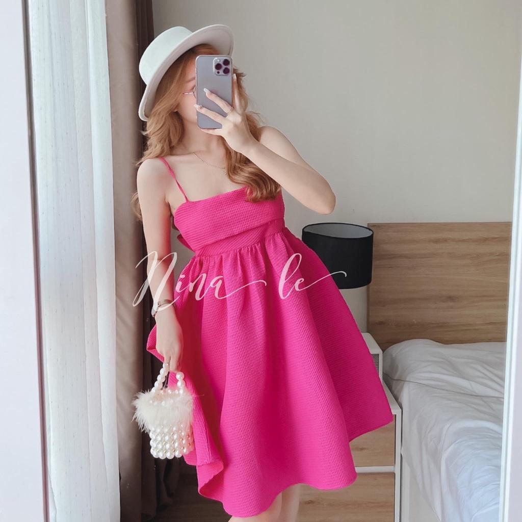 Đầm váy nữ babydoll hai dây xinh xắn, dễ thương với nhiều màu sắc( Hồng, Đen, Nâu, Xanh,Trắng)