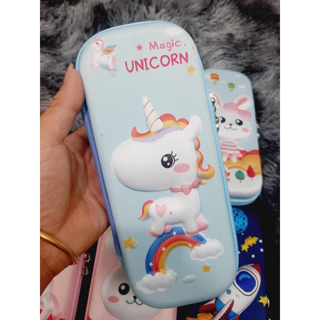 PKK008 - BÓP VIẾT, HỘP BÚT UNICORN DẬP NỔI KÌ LÂN|THỎ|VŨ TRỤ DỄ THƯƠNG