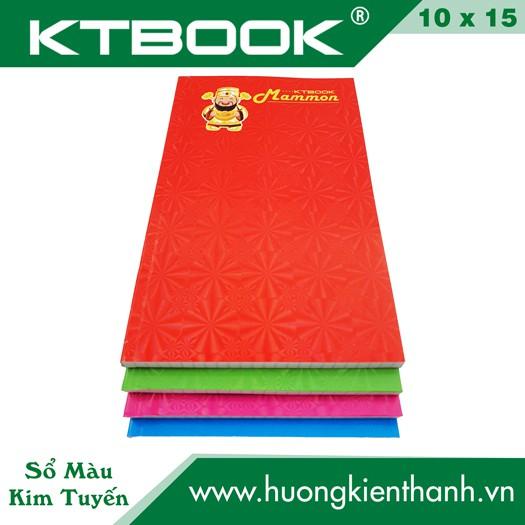 Gói 10 cuốn Sổ Bìa Màu Kim Tuyến Thần Tài Dọc Mỏng 80 trang