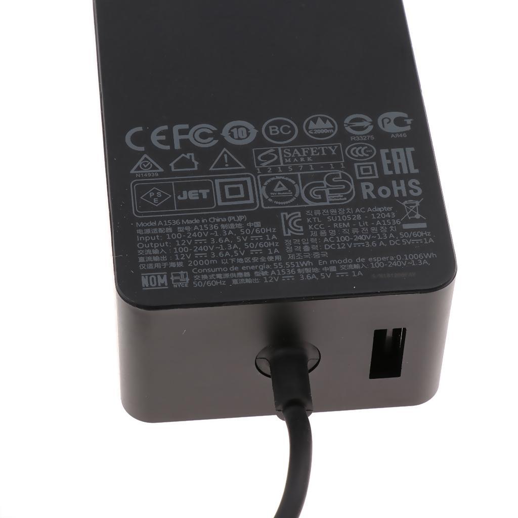 48W--US Power Charger Head Adapter for Tablet Microsoft Computer