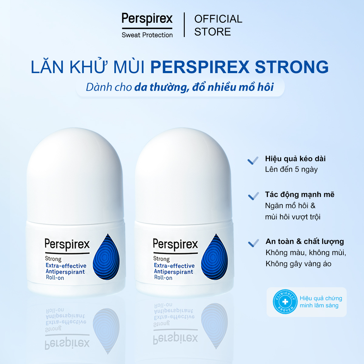 Combo 2 lăn khử mùi PERSPIREX STRONG 