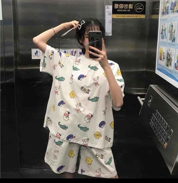 Đồ bộ 3D nữ in cá